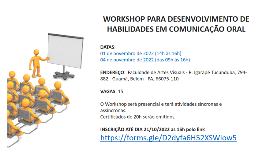 Pôster do Mini Curso de Comunicação Oral - Turma 2022